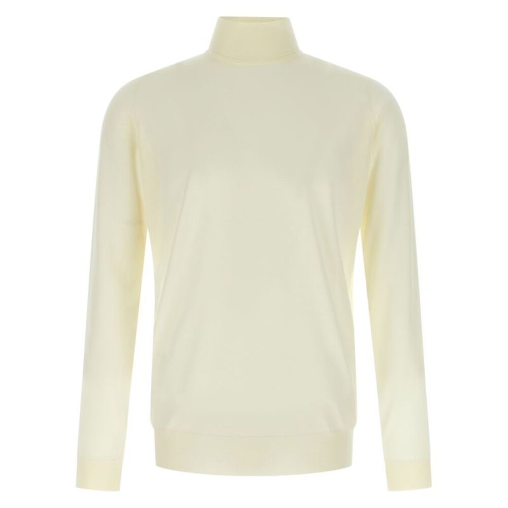 JOHN SMEDLEY Black Merino Wool Men's Cardigan